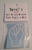 Decal Sticker Sign Language (T) White or Special Color
