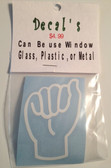 Decal Sticker Sign Language (A) White or Special Color