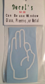 Decal Sticker Sign Language (F) White or Special Color