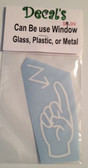 Decal Sticker Sign Language (Z) White or Special Color