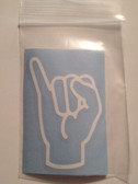 Decal Sticker Sign Language ( I ) White or Speical Color