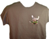 Green Camouflage Sign hand "I LOVE YOU "  T-Shirt (ADULT SIZE)