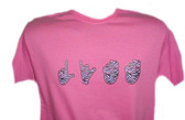 Name Create Sign Hands (Zebra Purple) T-Shirt ADULT SIZE