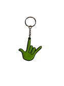 Rubber PVC Keychain " I LOVE YOU" (LIME)