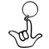 I LOVE YOU SIGN OUTLINE KEYCHAIN  (Stainless Steel) DeafGifts Exclusive!