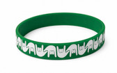 SIGN LANGUAGE ASL "I LOVE YOU" HANDS Awareness Bracelet Silicone (GREEN)