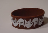 I LOVE YOU Awareness Bracelet Silicone (BROWN) WIDE