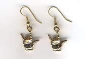 I LOVE  YOU Earring Pair (Gold)