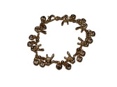 Bracelet with  Small hearts and I LOVE YOU Sign hands  (GOLD)