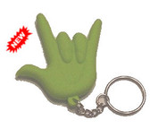 2-D I LOVE YOU Keychain Soft PVC (Lime) DeafGifts Exclusive !