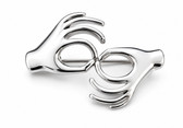 SIGN LANGUAGE ASL INTERPRETER PIN ( SILVER SHINNY)