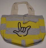 Beachcomber Bag with Black ILY Outline (Yellow Bag)