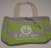 Beachcomber  Bag with No Body Loves You White (Lime Bag)