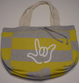 Beachcomber Bag with White ILY Outline (Yellow Bag