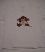 Toddler Shirt  Monkey with Sign I LOVE YOU