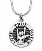 SIGN LANGUAGE ASL Circle Disc Sign Hand " I LOVE YOU"