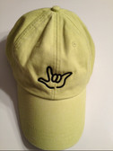 Citrus Cap with Outline Hand  "I LOVE YOU "  (BLACK THREAD)