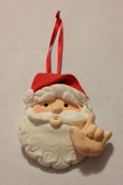Santa Claus (Flesh ) Christmas Ornaments Sign hand " I LOVE YOU "  (very light weight )
