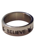 Ring Band with I LOVE YOU hands " Love. Faith. Hope, Believe"