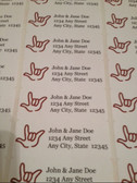 Custom Mailing Labels with Outling Hand ( Brown)