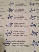 Custom Mailing Labels with Outline Hand ( Royal)