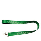 Sign Language A to Z LANYARD WITH KEY HOLDER: GREEN W/ WHITE IMPRINT