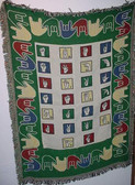 Kids Blanket with  ABC Sign & ILY Border