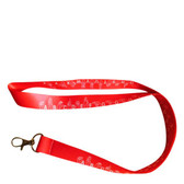Sign Language A to Z LANYARD WITH KEY HOLDER: PINK W/ WHITE IMPRINT