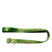 Sign Language A to Z LANYARD WITH KEY HOLDER: LIME W/ BLACK IMPRINT,