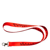 Sign Language A to Z LANYARD WITH KEY HOLDER: RED W/ BLACK IMPRINT,