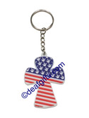 USA CROSS Sign Hands with I LOVE YOU  PVC Keychain