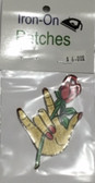 Patches Sign Language Hand " I LOVE YOU" with Rose