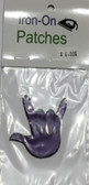 Patches Sign Language Hand " I LOVE YOU" (PURPLE) 