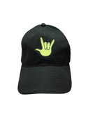 Black Cap with full hand " I LOVE YOU " (LIME)