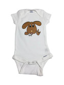 BABY LAP SHOULDER CREEPER WITH SIGN LANGUAGE " I LOVE YOU " HAND ( DOG )