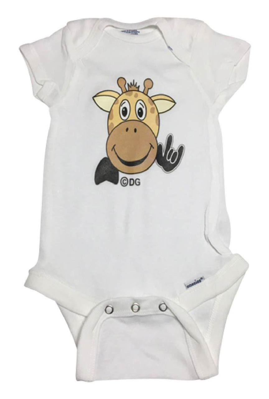 Baby Lap Shoulder Creeper With Sign Language I Love You Hand Giraffe Deafgifts Llc Baby Lap Shoulder Creeper With Sign Language I Love You Hand Giraffe Deafgifts Llc