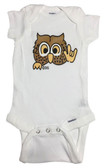 BABY LAP SHOULDER CREEPER WITH SIGN LANGUAGE " I LOVE YOU " HAND ( OWL)
