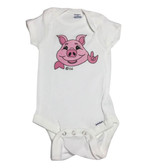 BABY LAP SHOULDER CREEPER WITH SIGN LANGUAGE " I LOVE YOU " HAND ( PIG )