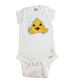 BABY LAP SHOULDER CREEPER WITH SIGN LANGUAGE " I LOVE YOU " HAND ( DUCK )