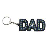 DAD PVC Keychain with Muilt-Color Sign Language Hands " I LOVE YOU"