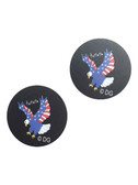 Car coaster circle with Sign Language  Hand " I LOVE YOU" ( USA Eagle ) ( 2 each in one package)