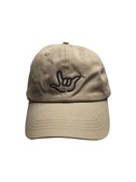 TAN CAP WITH OUTLINE HAND "I LOVE YOU " (BLACK THREAD)