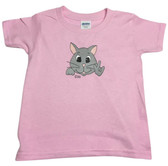 TODDLER SHIRT CAT WITH SIGN LANGUAGE HAND " I LOVE YOU"