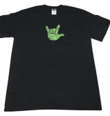 LIME LACE (SMALL) WITH SIGN LANGUAGE HAND (PICK COLOR SHIRT) ADULT SIZE