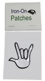 PATCHES SIGN LANGUAGE HAND " I LOVE YOU" ( WHITE)