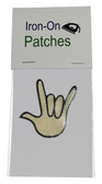 PATCHES SIGN LANGUAGE HAND " I LOVE YOU" (TAN)
