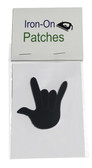 PATCHES SIGN LANGUAGE HAND " I LOVE YOU" (BLACK)
