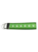 LIME/LIME WITH SIGN LANGUAGE  WHITE HAND RIBBON WEB KEYCHAIN
