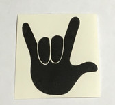  DECALS STICKER WINDOW, ( FULL I LOVE YOU HAND) (  Size 3 X 3 ) CHOOSE COLOR !
