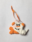 SNOWMAN CHRISTMAS ORNAMENTS SIGN HAND " I LOVE YOU " (VERY LIGHT WEIGHT ) (ORANGE)